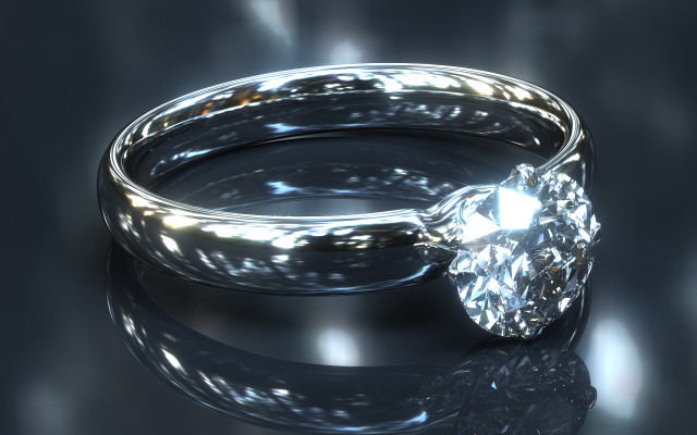 Diamond ring reflection surface ground free wallpaper - medium preview image
