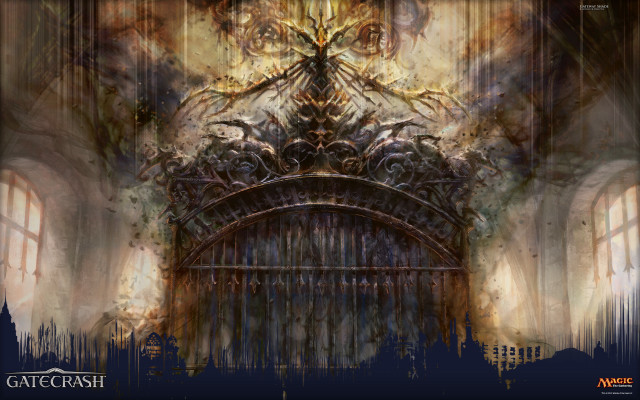 Gate demon painting giant face free wallpaper - medium preview image
