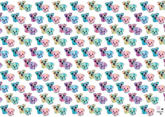 Teddy bear colorful pattern face free wallpaper - medium preview image