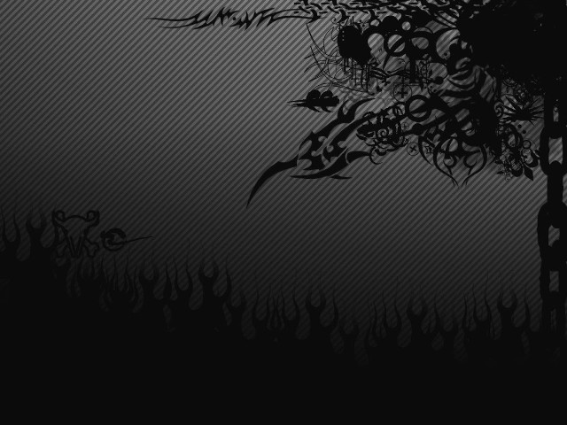 Gothic tree birds silhouette monochrome free wallpaper - medium preview image