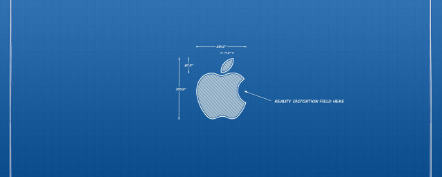 Blueprint apple logo measurements realism free wallpaper - medium preview image