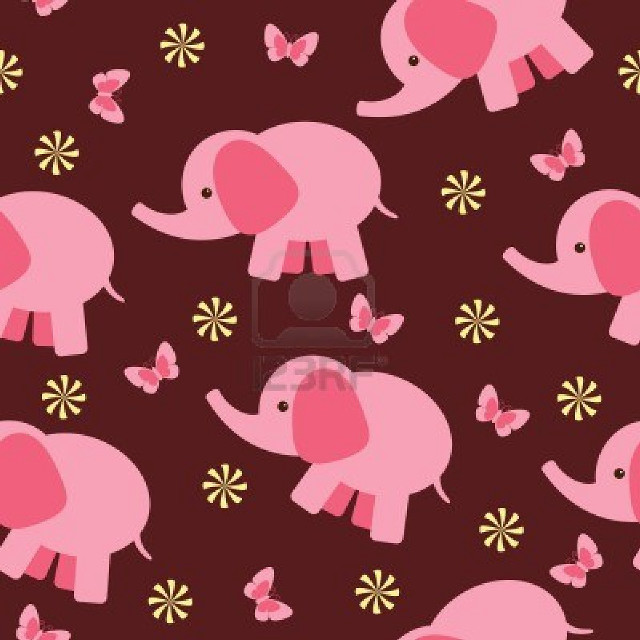 Pink elephant butterfly flower bow free wallpaper - medium preview image