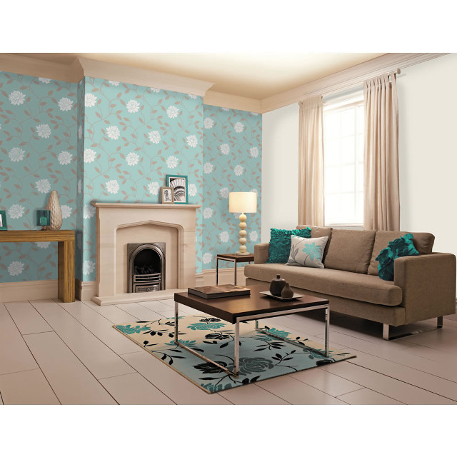 Living room couch fireplace blue free wallpaper - medium preview image