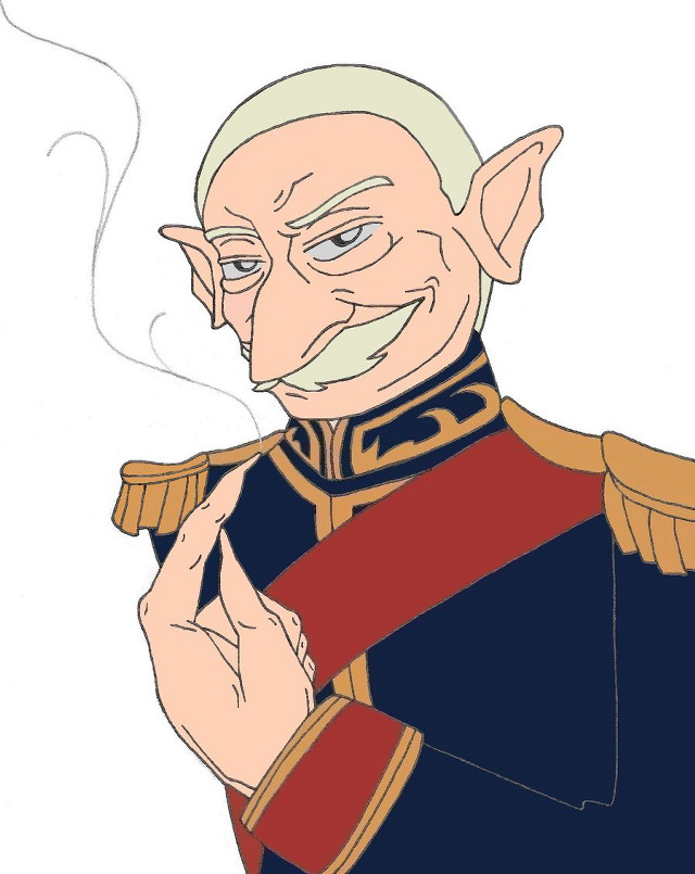 Cartoon man uniform smoking cigarette free wallpaper - medium preview image