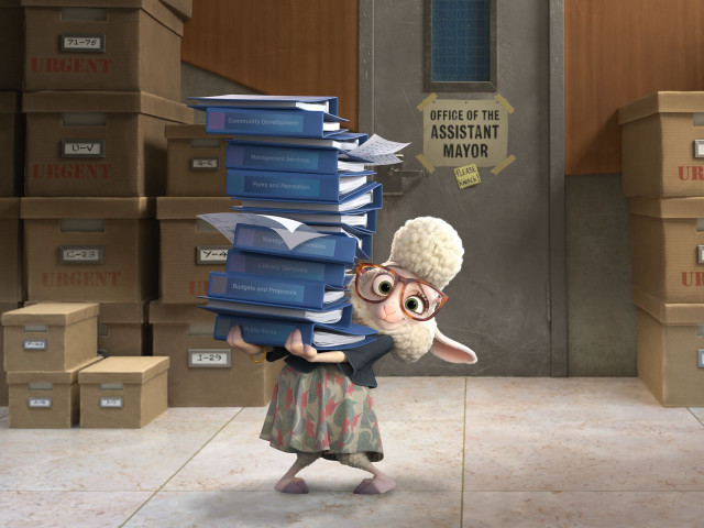 Cartoon character carrying books room free wallpaper - medium preview image