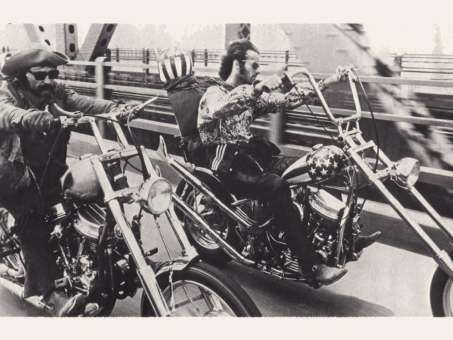 Man woman motorcycle bridge ride free wallpaper - medium preview image