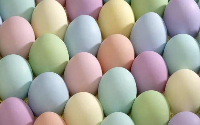 Colorful eggs box table group free wallpaper - medium preview image