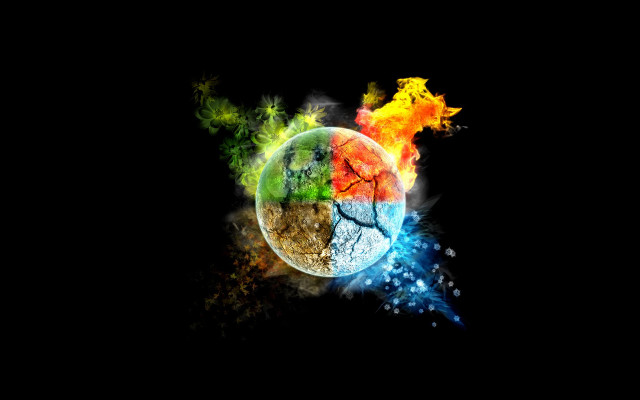 Planet fire ice glow space free wallpaper - medium preview image