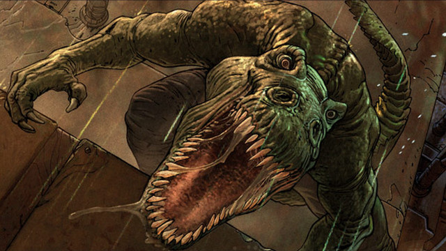 Dinosaur man mouth open background free wallpaper - medium preview image