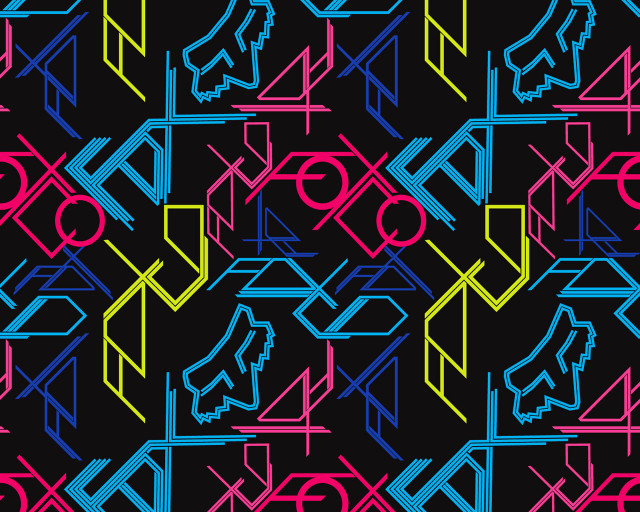 Colorful pattern black background blue #2 free wallpaper - medium preview image
