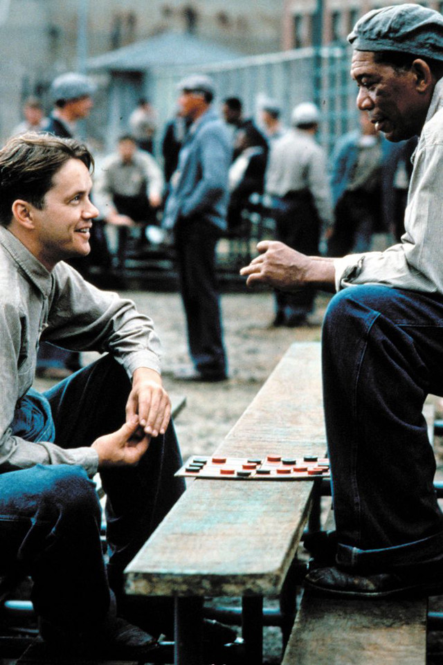 Two men checkers city square free wallpaper - medium preview image