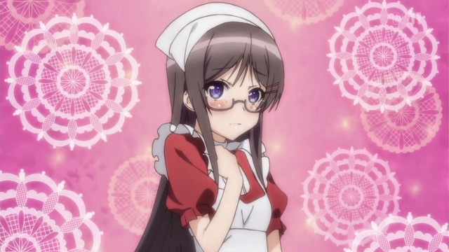 Girl glasses red shirt pink free wallpaper - medium preview image