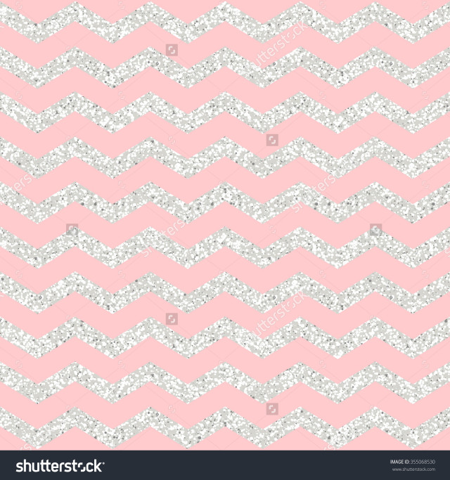 Pink silver chevron pattern glitter free wallpaper - medium preview image
