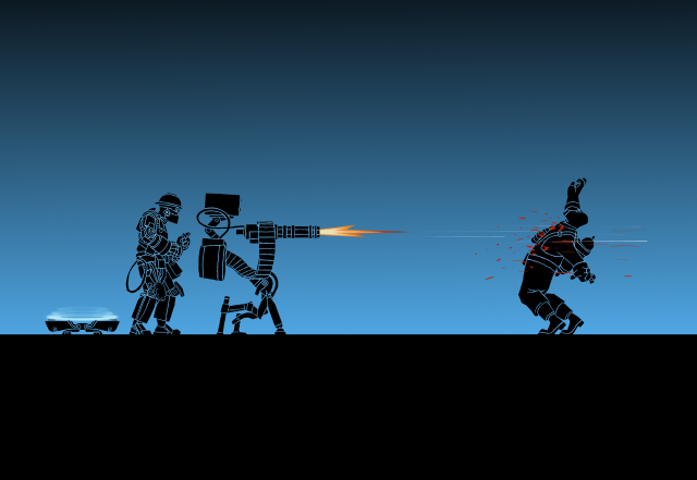 Couple gun air man chair free wallpaper - medium preview image