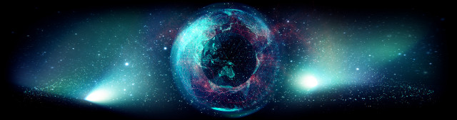 Blue red object black background #2 free wallpaper - medium preview image