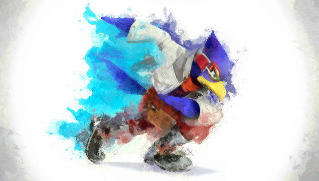 Sonic hedgehog action painting blue free wallpaper - medium preview image