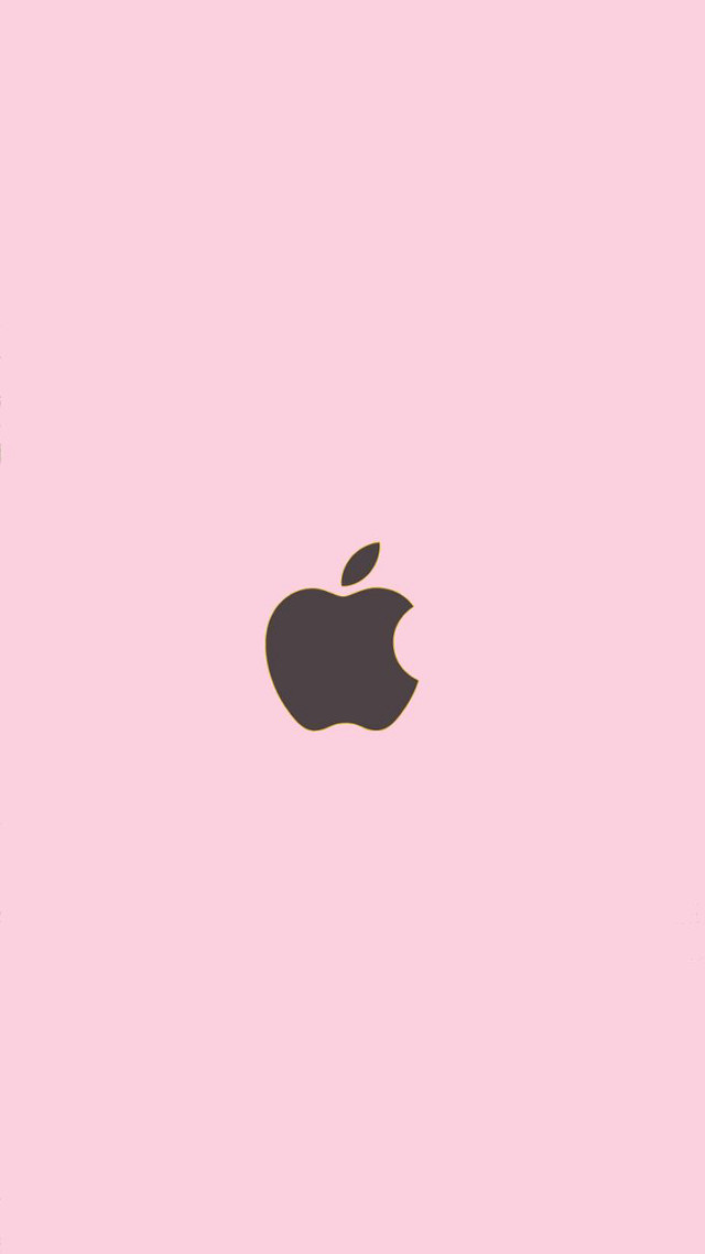 Pink apple logo minimalist black free wallpaper - medium preview image