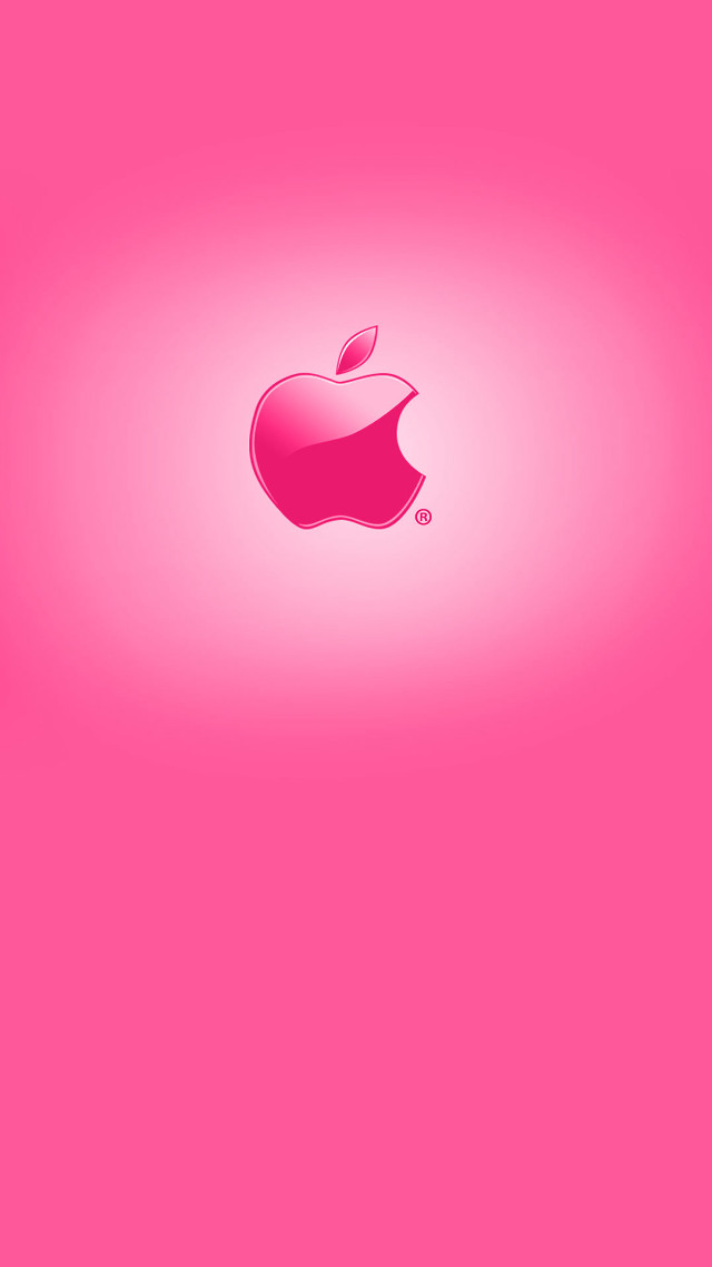 Pink apple logo shadow popart free wallpaper - medium preview image