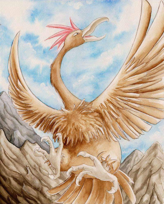 Long necked bird mountain flying free wallpaper - medium preview image