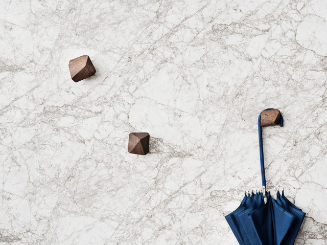 Blue umbrella wood blocks marble free wallpaper - medium preview image