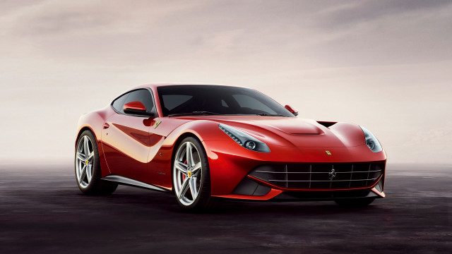 Red sports car cloudy sky #3 free wallpaper - medium preview image