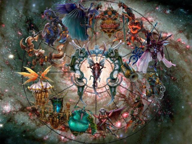 Zodiac signs stars space background free wallpaper - medium preview image