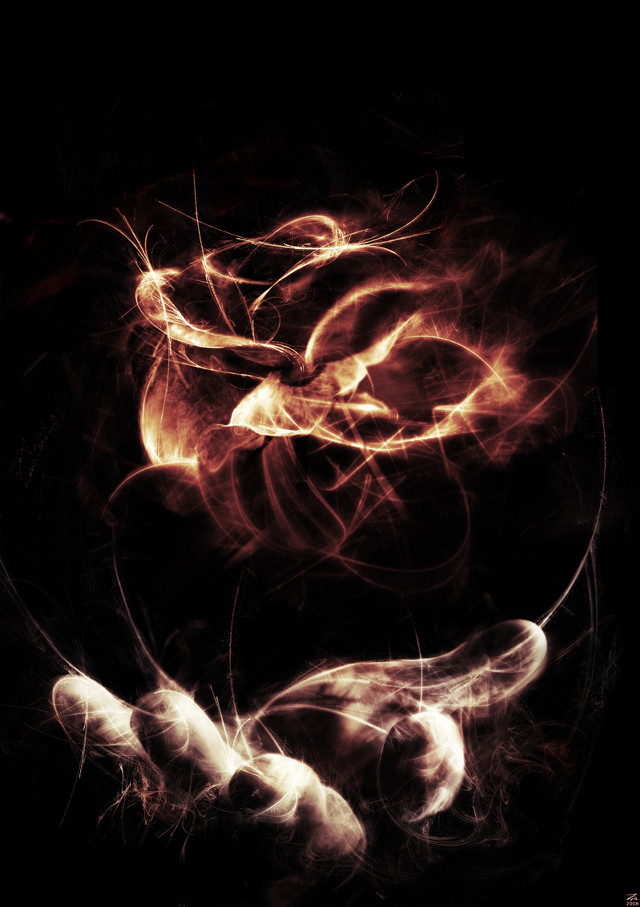 Hand cellphone illusion energy lightning free wallpaper - medium preview image