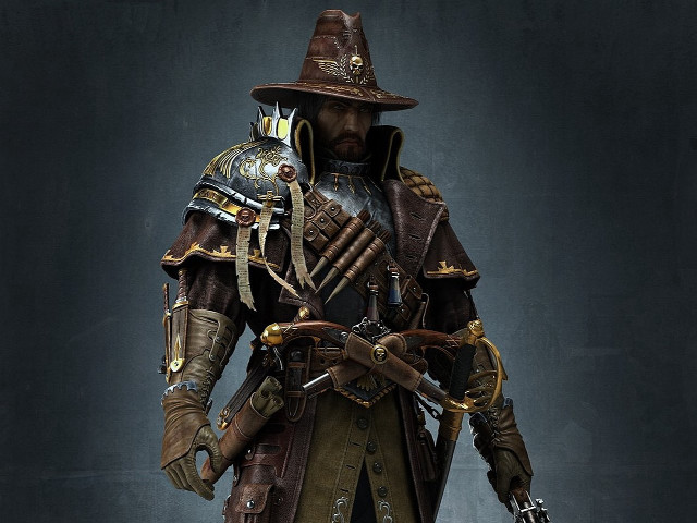 Man costume gun hat sword free wallpaper - medium preview image