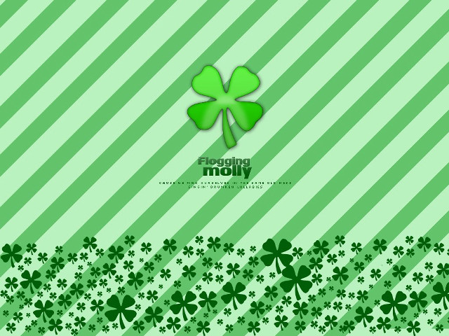 Green background shamrocks shamrock leaf free wallpaper - medium preview image
