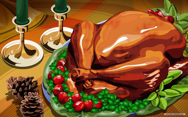 Turkey platter pinecone candles tablecloth free wallpaper - medium preview image