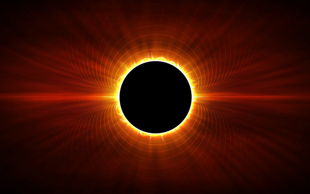 Blackhole redlight blackcircle rayonism sun free wallpaper - medium preview image