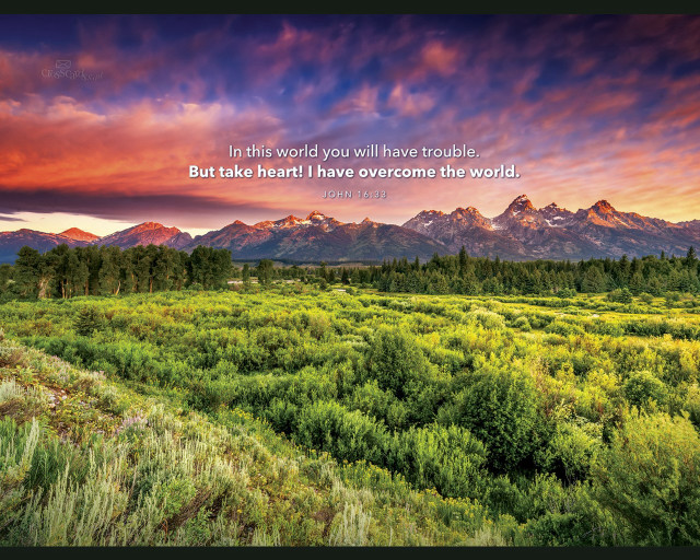Field mountains bible verse scenery free wallpaper - medium preview image