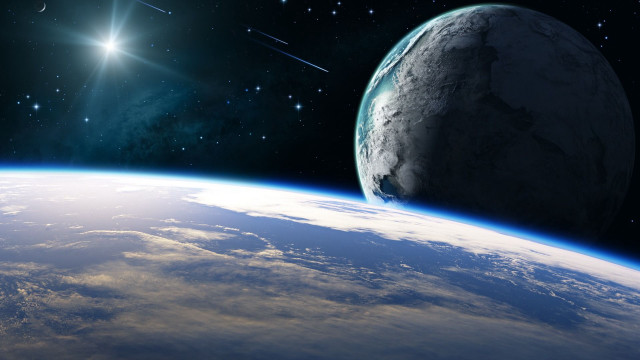 Earth space view bright star #2 free wallpaper - medium preview image