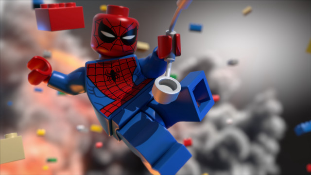 Lego spider man flying arms free wallpaper - medium preview image