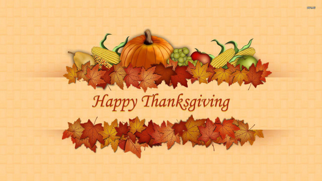 Thanksgiving card pumpkin autumn leaves #2 free wallpaper - medium preview image