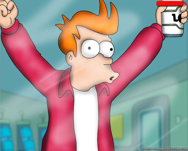 Cartoon character holding soda can free wallpaper - medium preview image