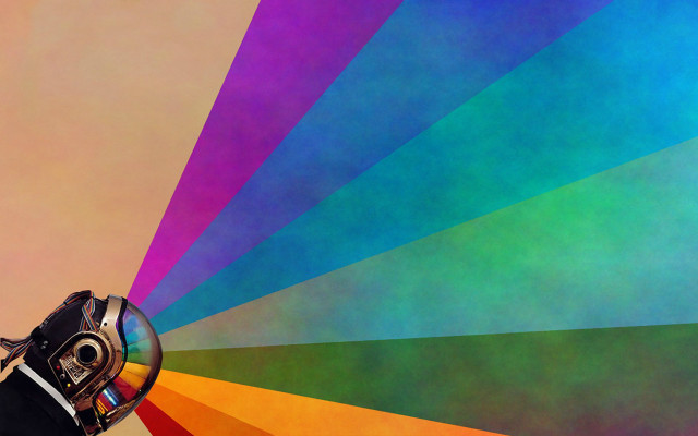 Person holding camera multicolored background free wallpaper - medium preview image