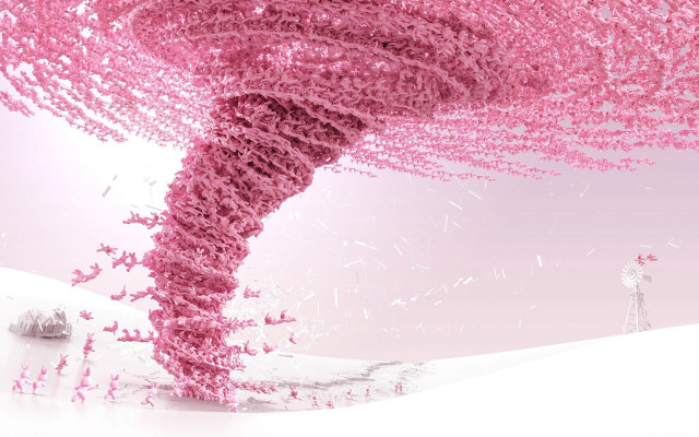 Pink sculpture tornado sprinkles white #2 free wallpaper - medium preview image