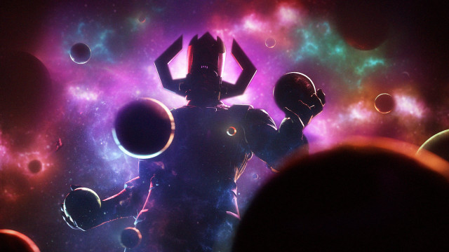 Man space suit surrounded planets free wallpaper - medium preview image