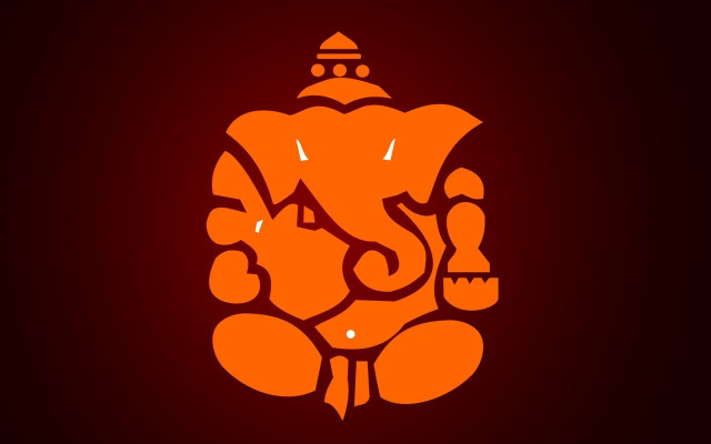Orange ganeshi red black silkscreen free wallpaper - medium preview image