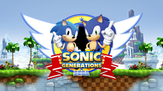 Sonic sonicgenerations logo screen palmtrees free wallpaper - medium preview image