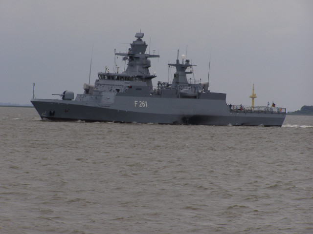 Large boat military warship ocean free wallpaper - medium preview image