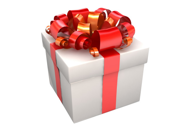 White box red ribbon bow #3 free wallpaper - medium preview image