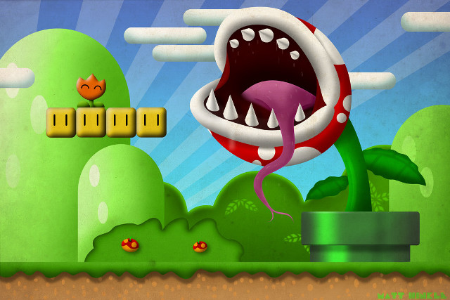 Cartoon monster mouth open teeth free wallpaper - medium preview image
