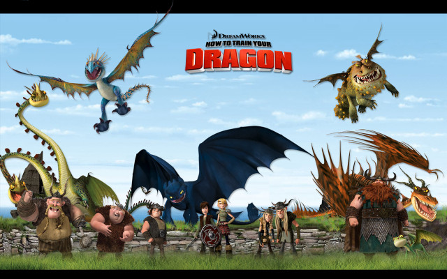 Cartoon characters dragon wallpaper mural #2 free wallpaper - medium preview image