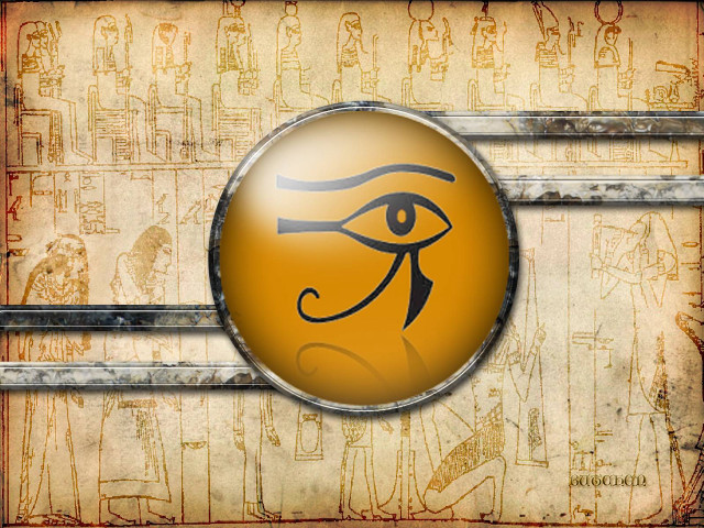 Egyptian eye hieroglyph background symbol free wallpaper - medium preview image