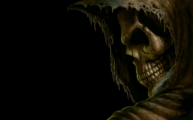 Creepy alien large head dark free wallpaper - medium preview image