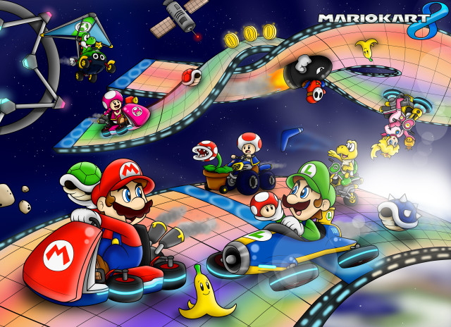 Mario kart game characters car free wallpaper - medium preview image