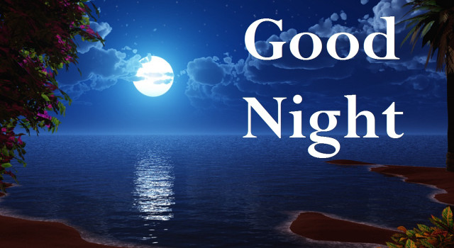 Good night full moon water free wallpaper - medium preview image