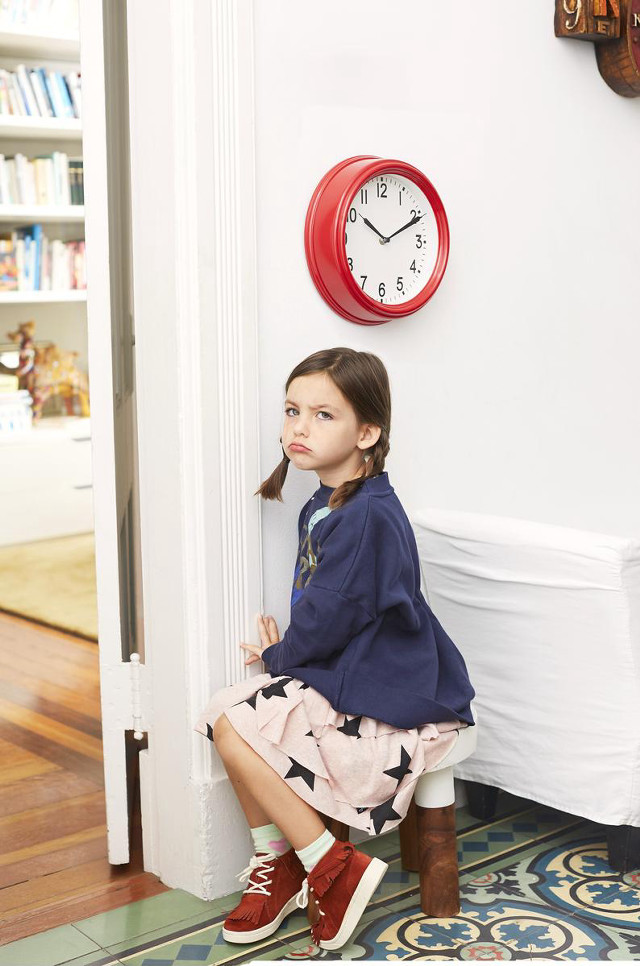 Little girl chair clock bookcase free wallpaper - medium preview image